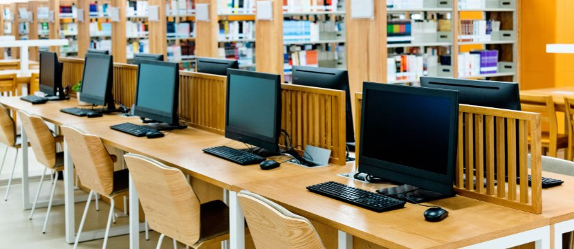 School library computer room