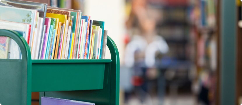 School library book-cart